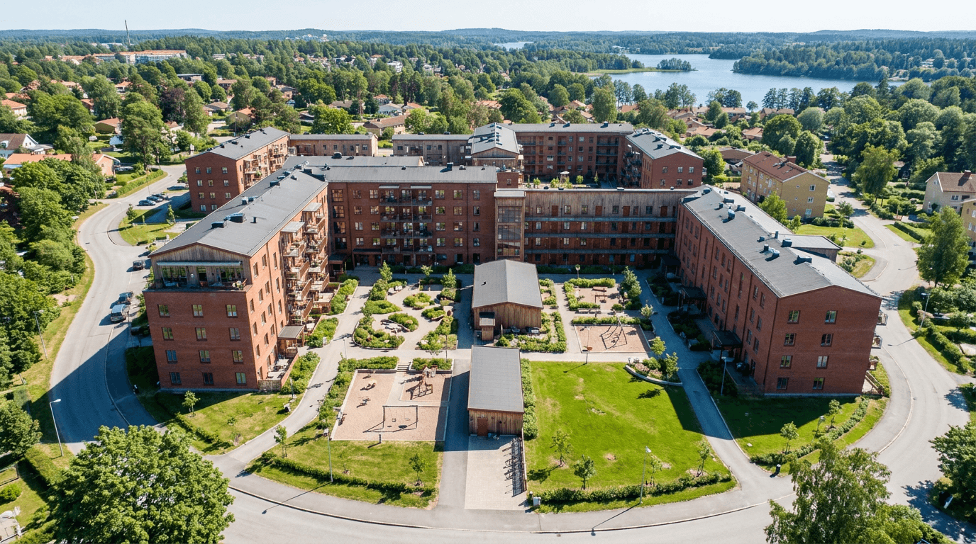 Bostadsrättsförening flygvy