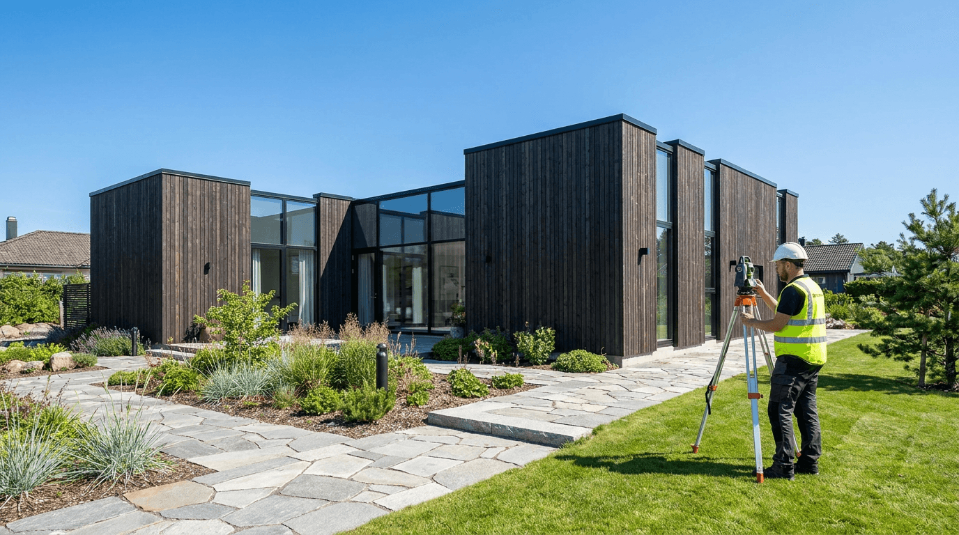 Villa med mätutrustning
